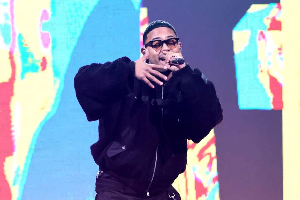 MIAMI, FLORIDA - NOVEMBER 14: Myke Towers performs onstage during the 25th Latin GRAMMY Awards at Kaseya Center on November 14, 2024 in Miami, Florida. (Photo by Kevin Winter/Getty Images for The Latin Recording Academy)