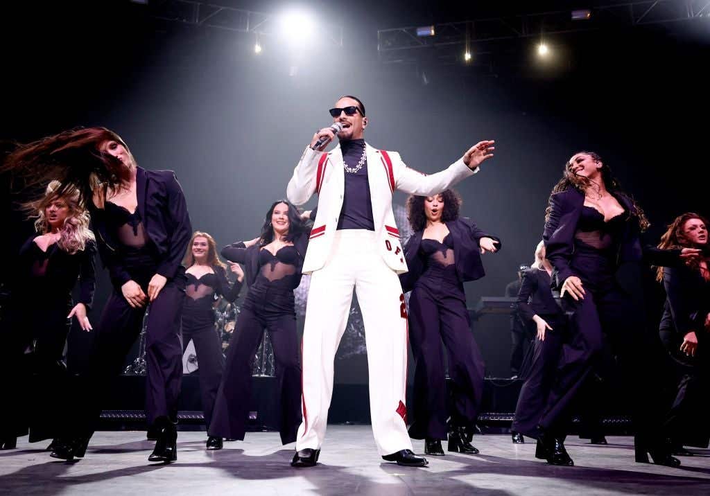 LAS VEGAS, NEVADA - FEBRUARY 08: Maluma performs Live from the Theater at Virgin Hotels Las Vegas for SiriusXM and Pandora on February 08, 2024 in Las Vegas, Nevada. (Photo by Mike Coppola/Getty Images for SiriusXM)