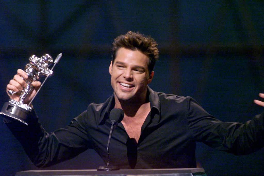 Ricky Martin at the 1999 MTV Video Music Awards at the Metropolitan Opera House, Lincoln Center in New York City, 9/9/99. (Photo by Scott Gries/Getty Images)