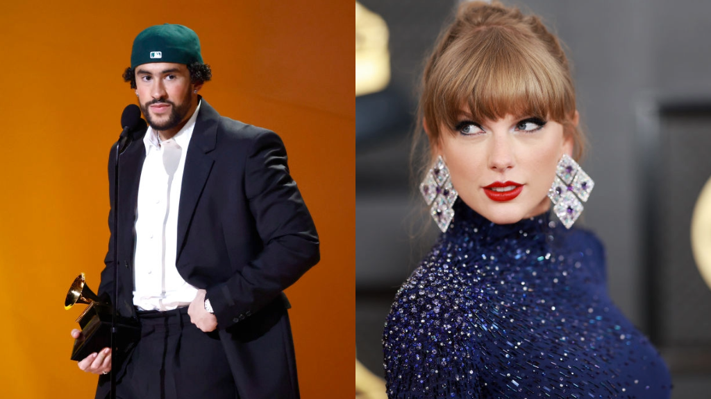 bad bunny and taylor swift at 65th grammys