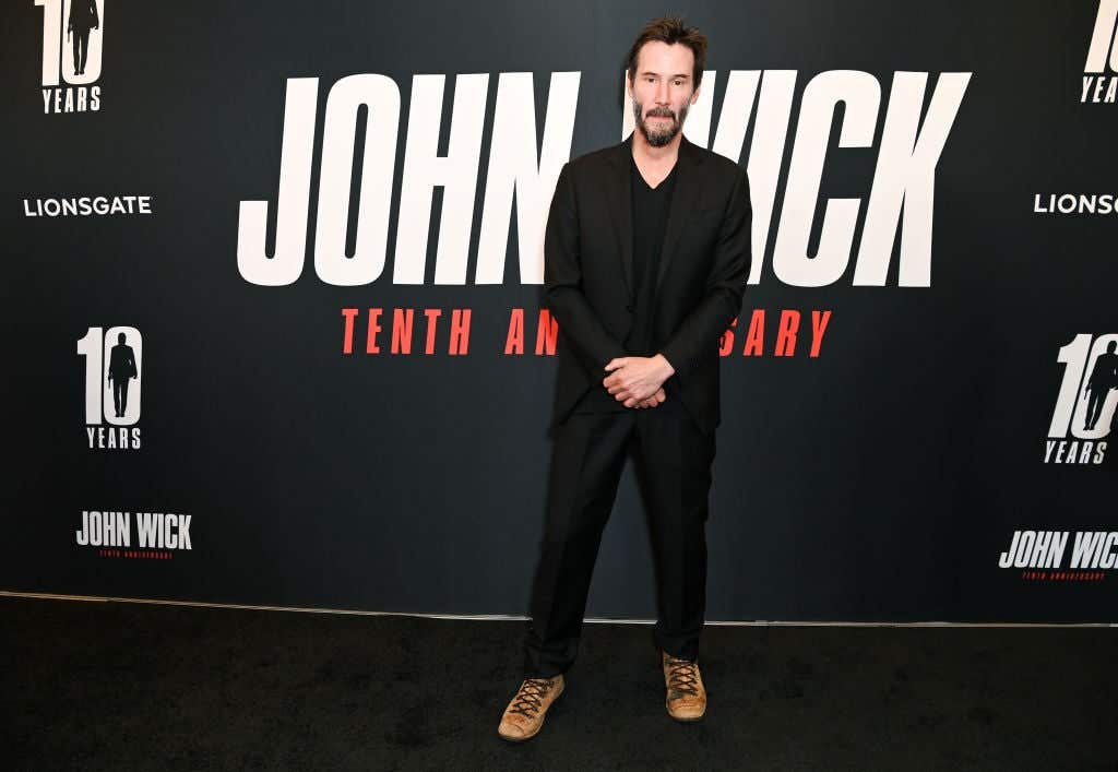 LOS ANGELES, CALIFORNIA - NOVEMBER 03: Keanu Reeves attends the "John Wick" 10th Anniversary Fathom Screening Q&A at AMC Century City 15 on November 03, 2024 in Los Angeles, California. (Photo by Jon Kopaloff/Getty Images for Lionsgate)